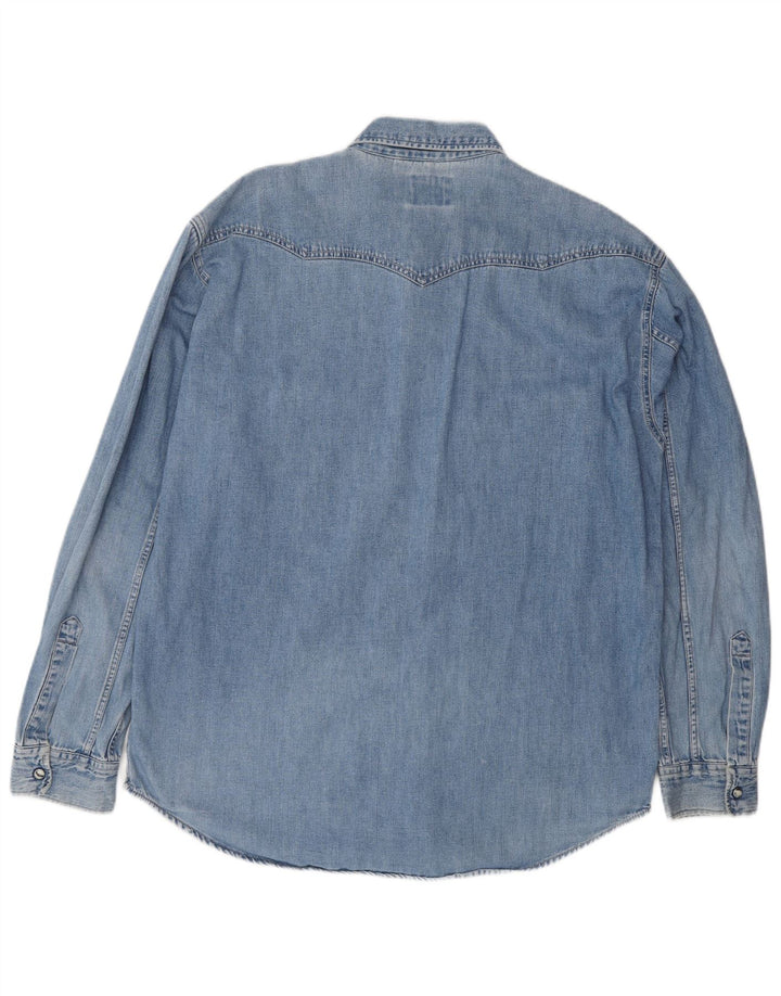 LEVI'S Camicia di jeans da uomo grande in cotone blu