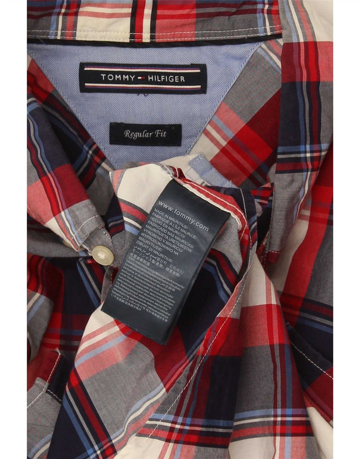 Camicia da uomo Regular Fit Tommy Hilfiger in cotone scozzese medio multicolore