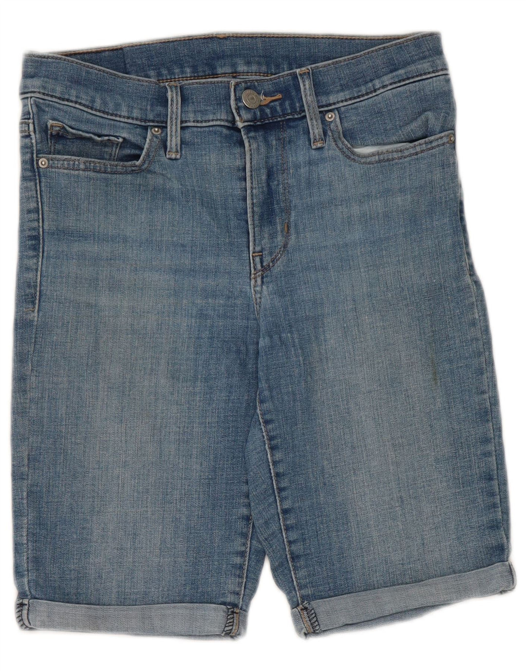 Pantaloncini di jeans da donna Levi's W26 piccoli in cotone blu