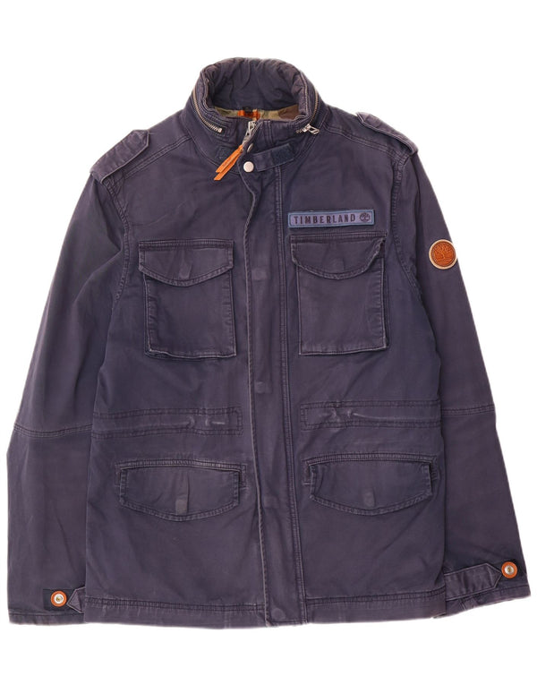 Giacca militare da uomo Timberland UK 38 cotone medio blu navy