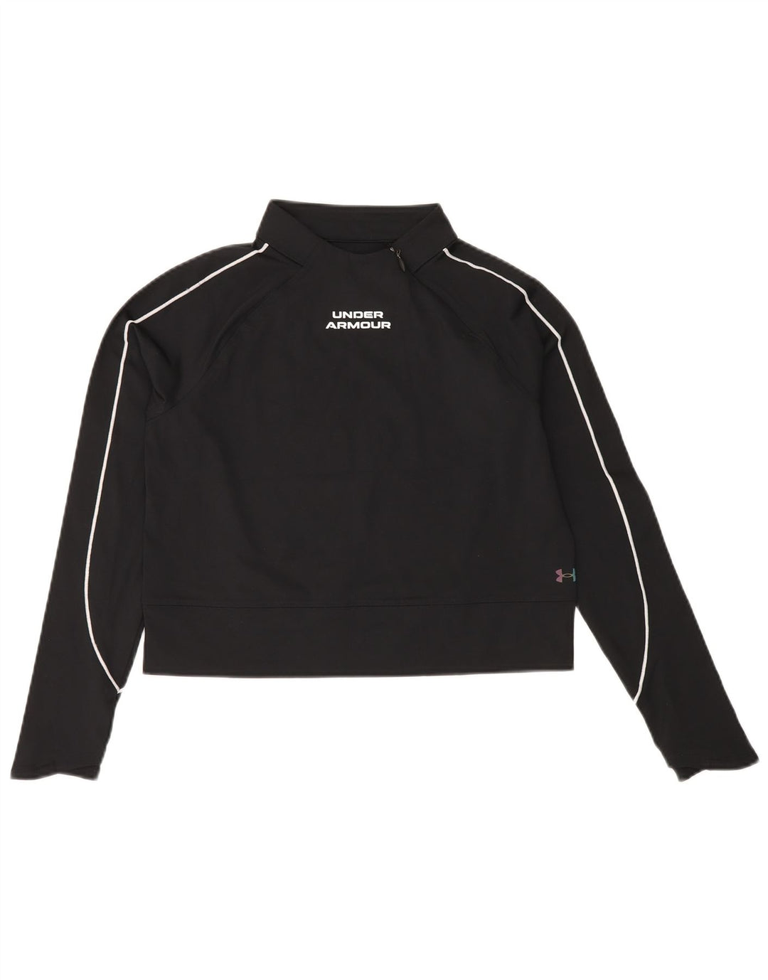 Felpa corta da donna UNDER ARMOUR Cold Gear UK 10 piccola nera