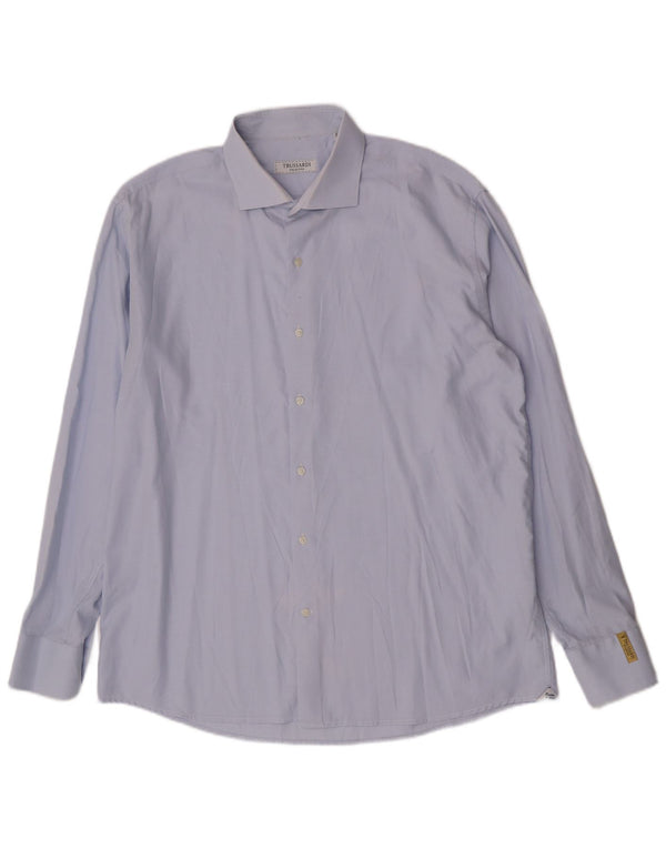 Camicia Trussardi Uomo Taglia 45 18 2XL Blu