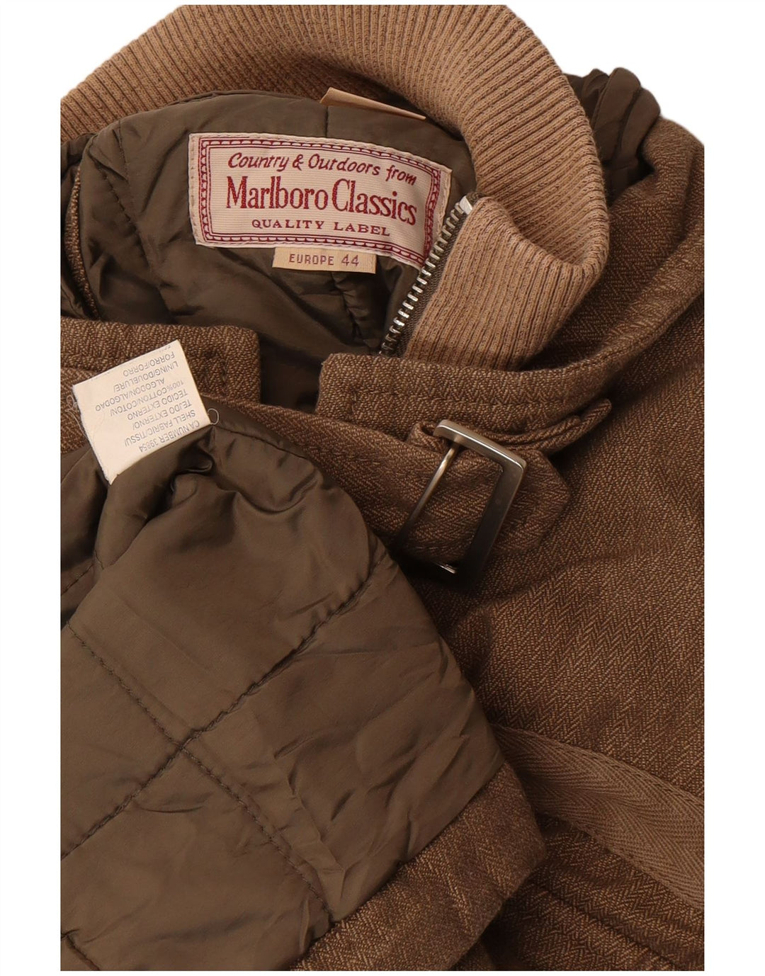 Giacca utility da donna Marlboro Classics EU 44 XL Cotone a spina di pesce marrone
