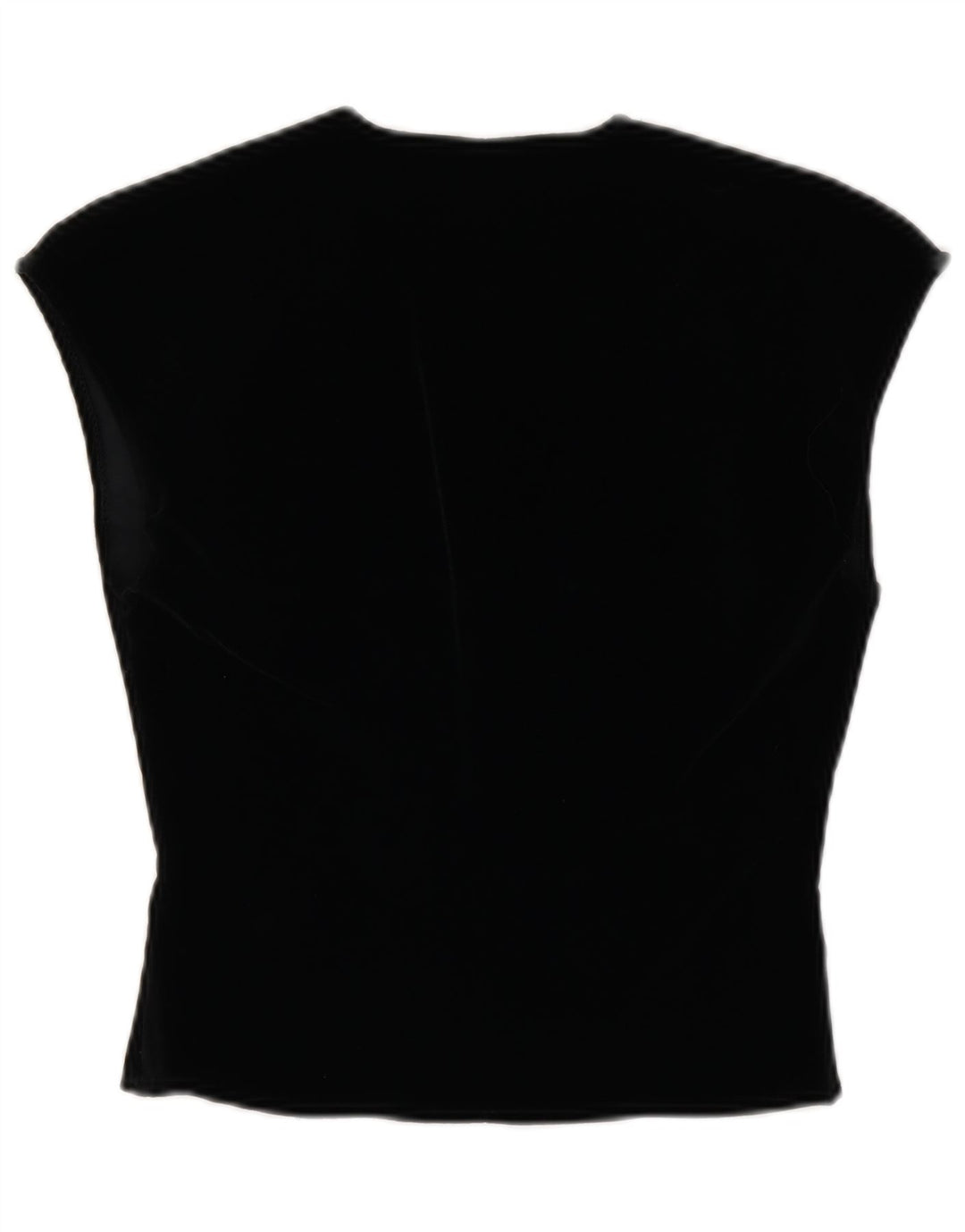 Top camicetta vintage da donna con gilet IT 44 medio nero