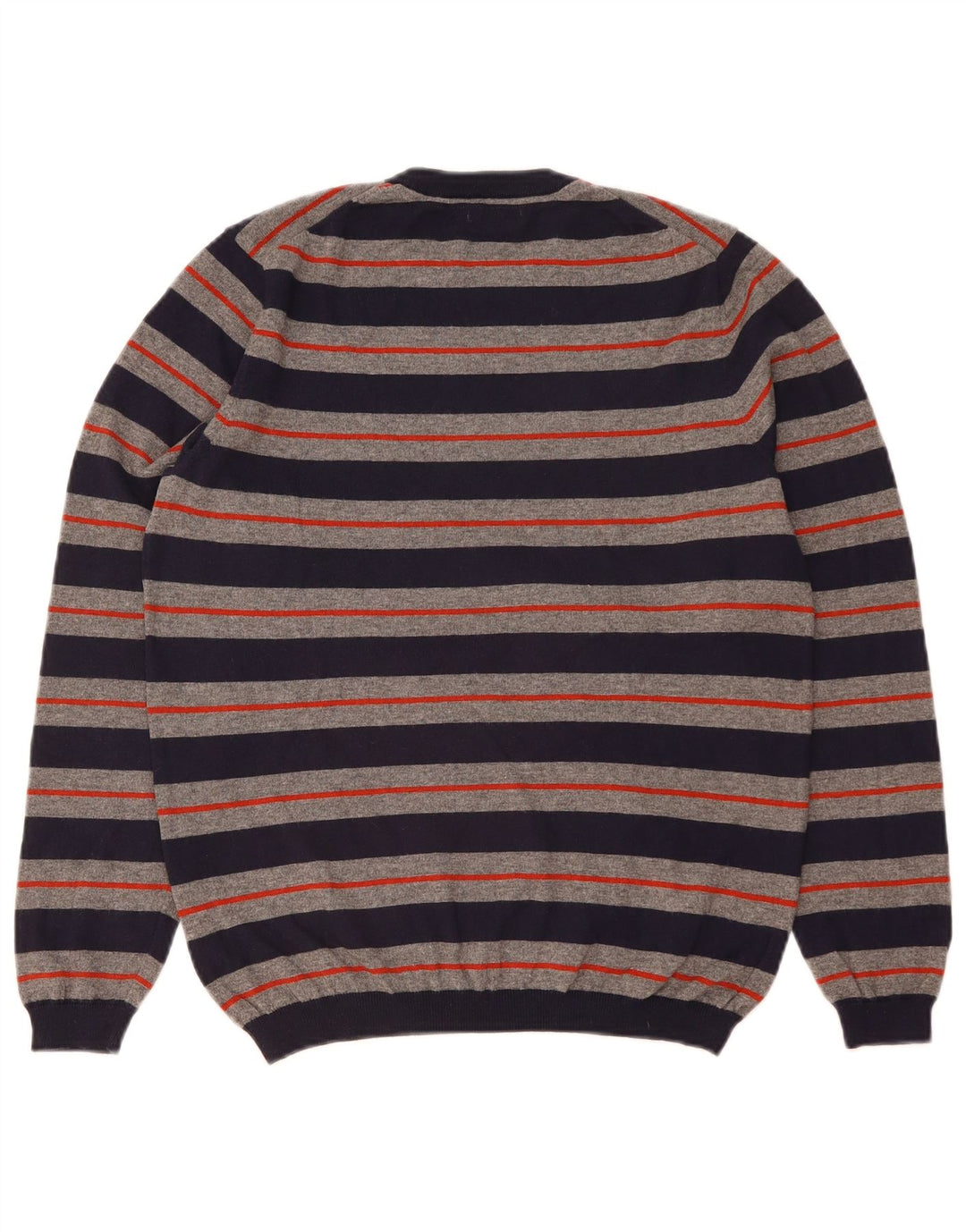 Maglione maglione girocollo da uomo Sun68 piccolo in lana a righe blu navy