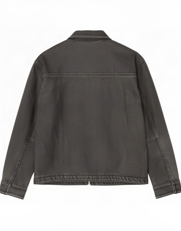 Giubbotto bomber da uomo in ecopelle Abercrombie & Fitch UK 42 XL poliestere grigio