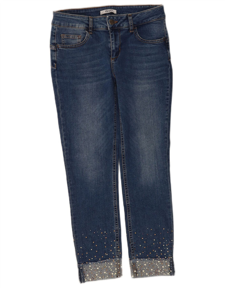 Jeans Cropped Donna Liu Jo W28 L25 Blu
