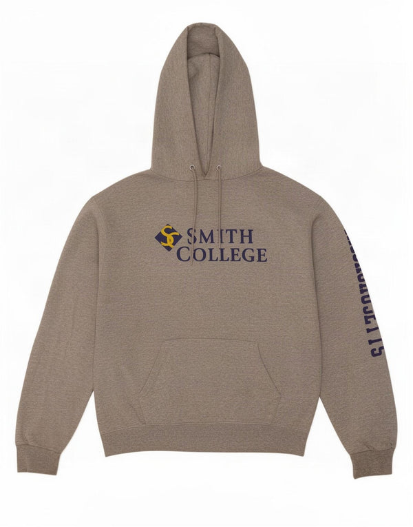 Maglione con cappuccio da uomo Champion Smith College Massachusetts, grigio medio chiazzato