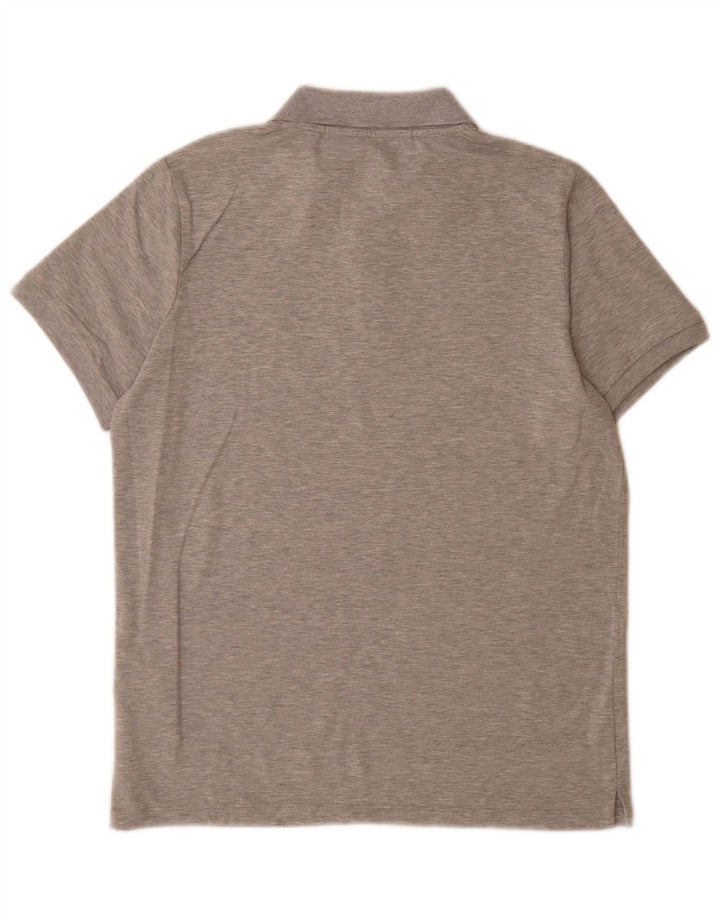 Polo grafica da uomo Karl Lagerfeld in cotone chiazzato grigio medio