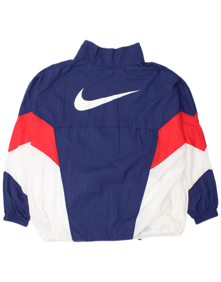 Giacca da tuta da uomo Nike, giacca grande, in nylon color block blu navy