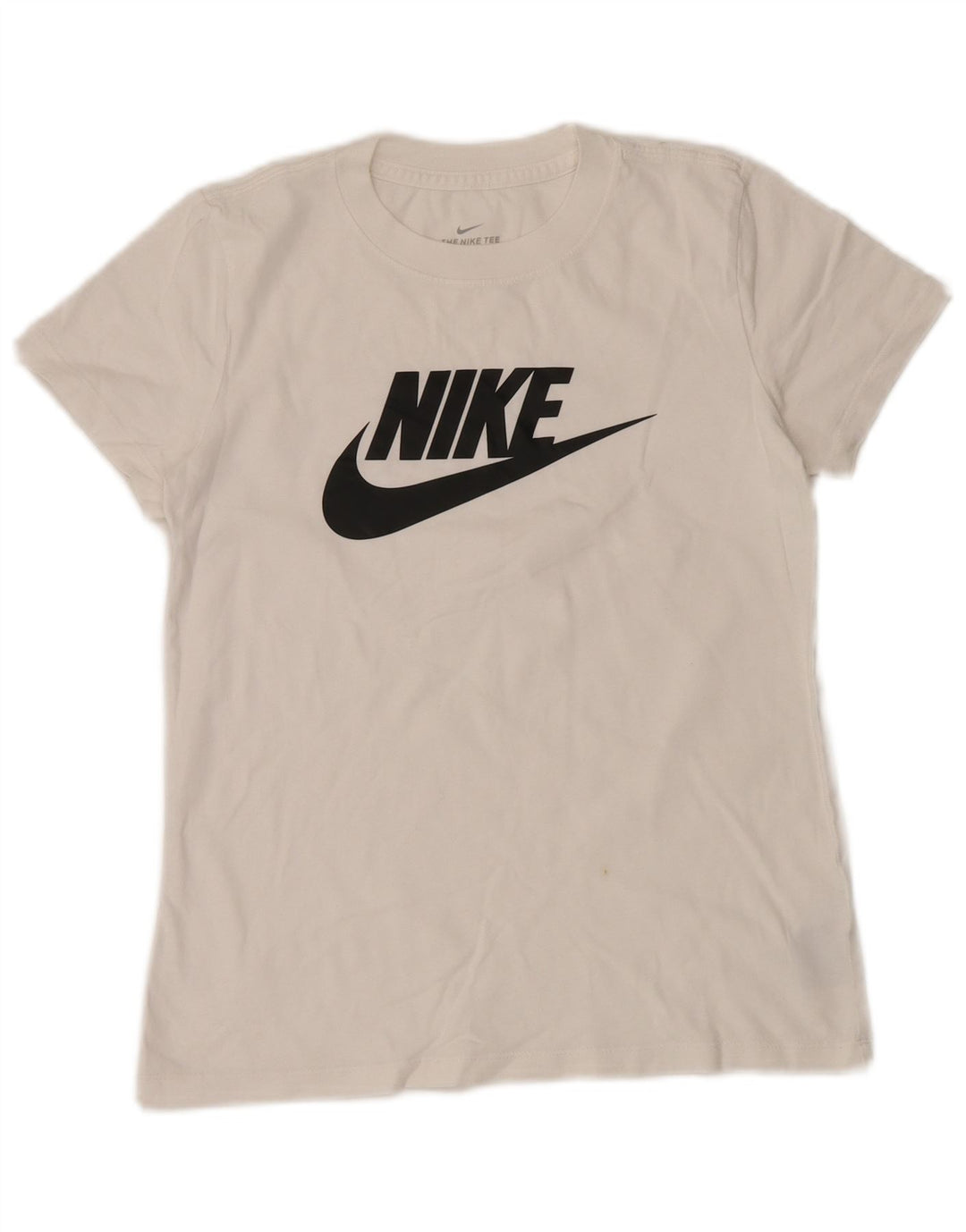 T-shirt grafica da donna NIKE Top UK 6 XS cotone bianco
