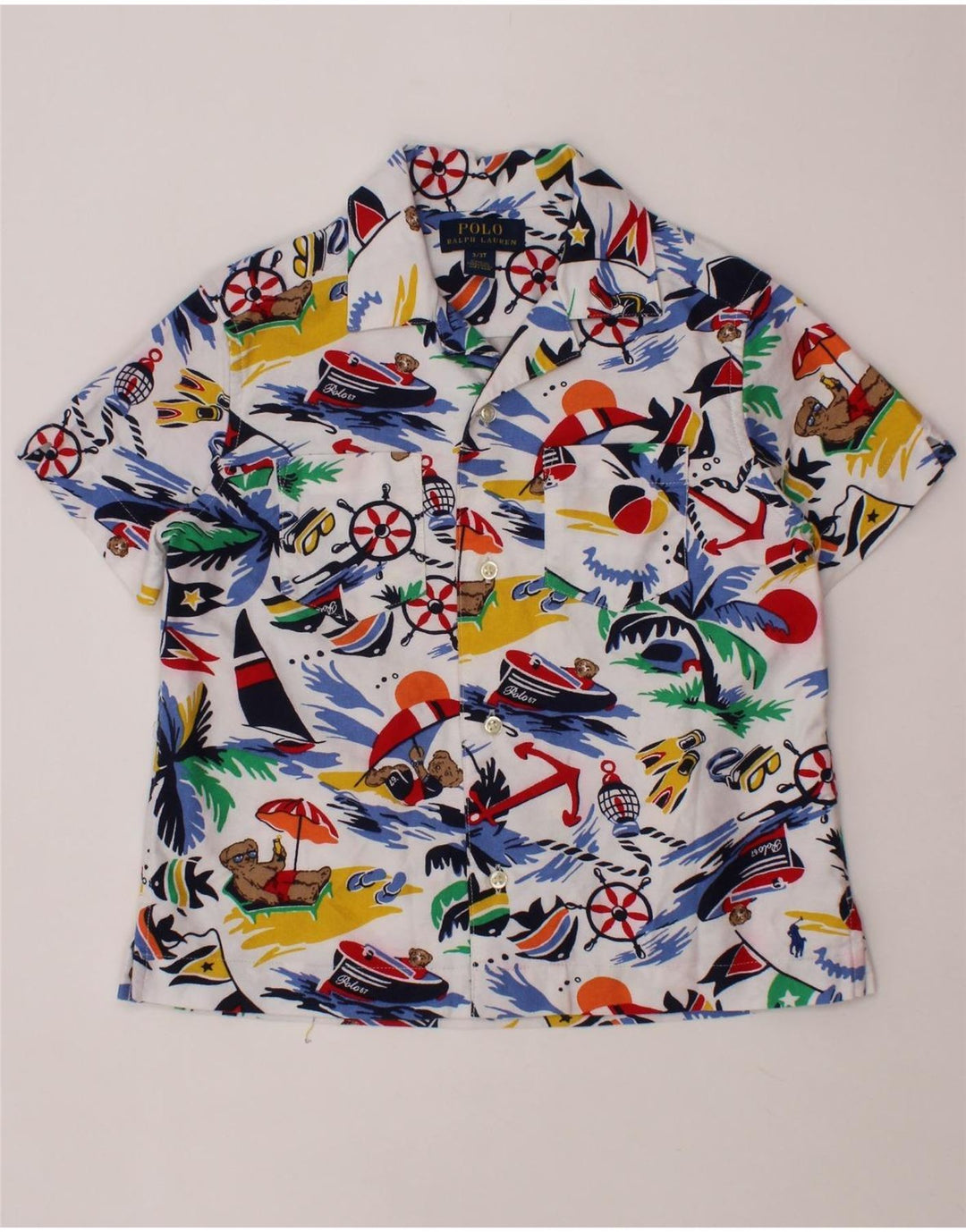 POLO RALPH LAUREN Camicia a maniche corte da bambino 2-3 anni Hawaiana multicolore