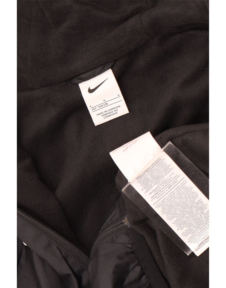 Giacca a vento con cappuccio Nike da ragazzo 12-13 anni media poliestere nero