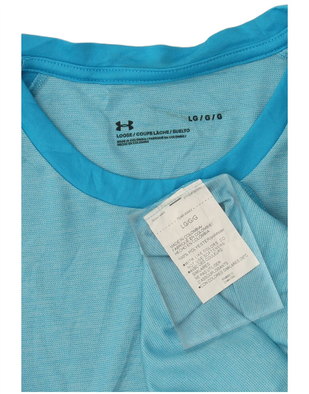 Maglia UNDER ARMOUR da uomo a maniche lunghe, grande, in poliestere color block blu