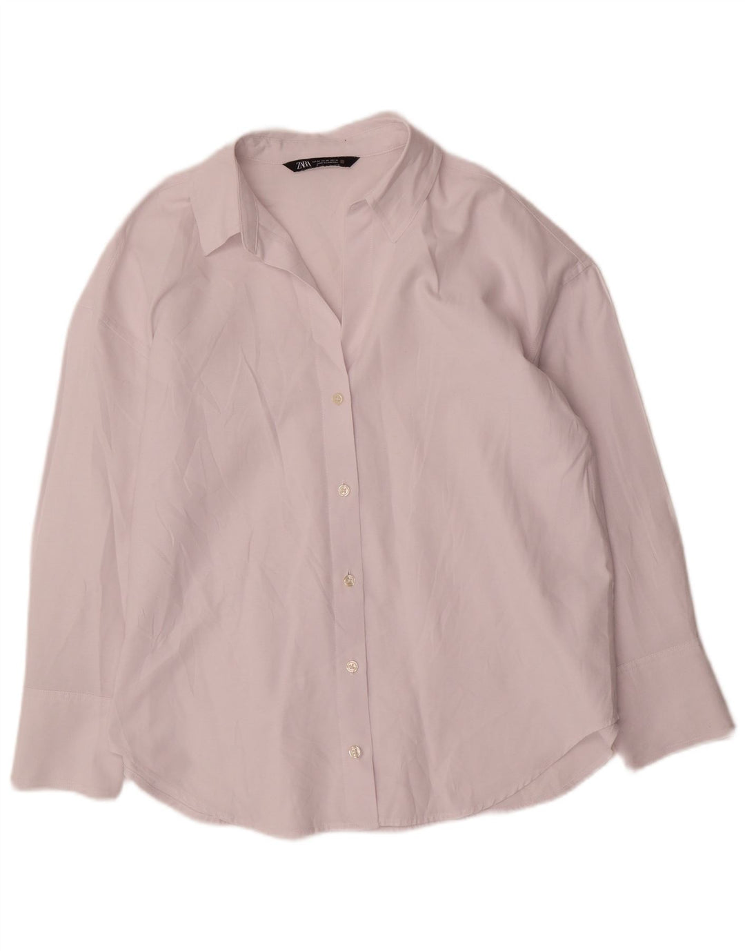 Camicia oversize da donna Zara UK 6 XS cotone bianco