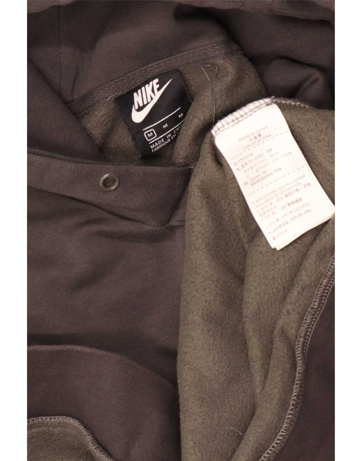 Felpa con cappuccio da uomo Nike in cotone grigio medio