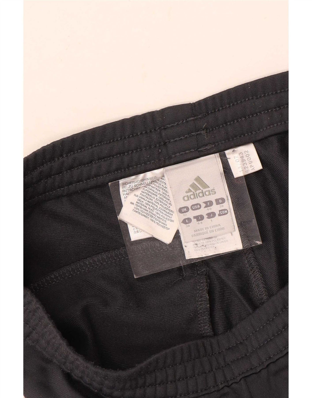 Pantaloni da tuta da donna Adidas UK 12 Medium Nero Poliestere