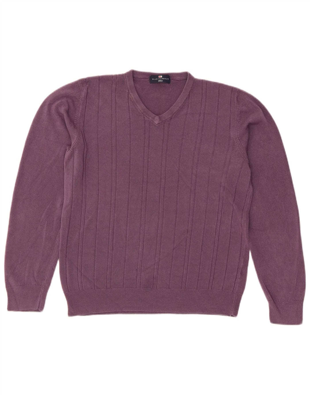 Maglione maglione con scollo a V da donna Marks & Spencer UK 14 Viola medio