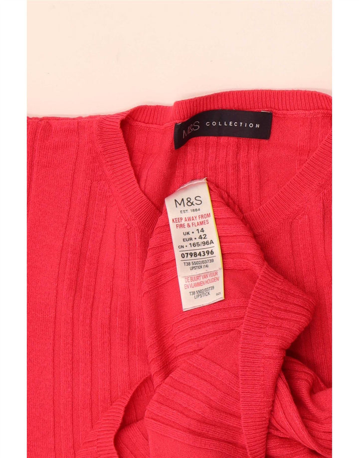 Maglione girocollo corto da donna Marks & Spencer UK 14 Rosa medio
