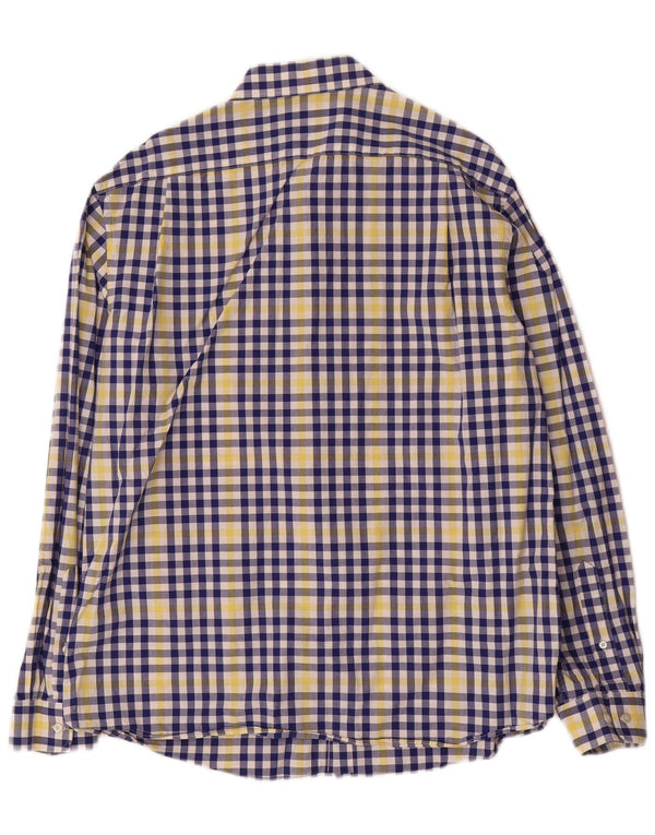Camicia slim fit da uomo Tommy Hilfiger taglia 17 1/2 XL cotone a quadri blu