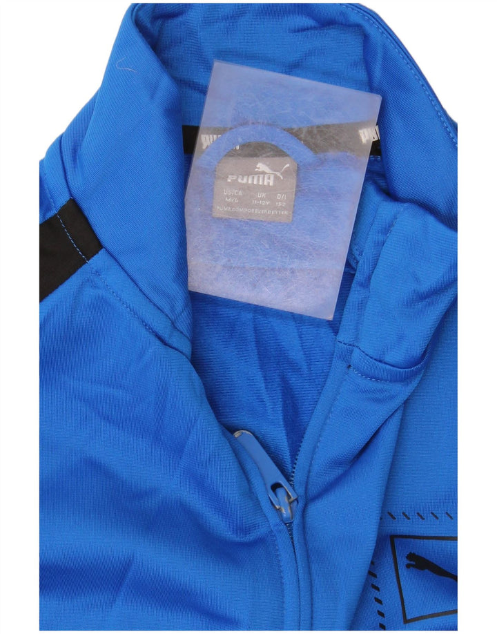 Giacca da ginnastica grafica PUMA da ragazzo 11-12 anni Blu Colourblock