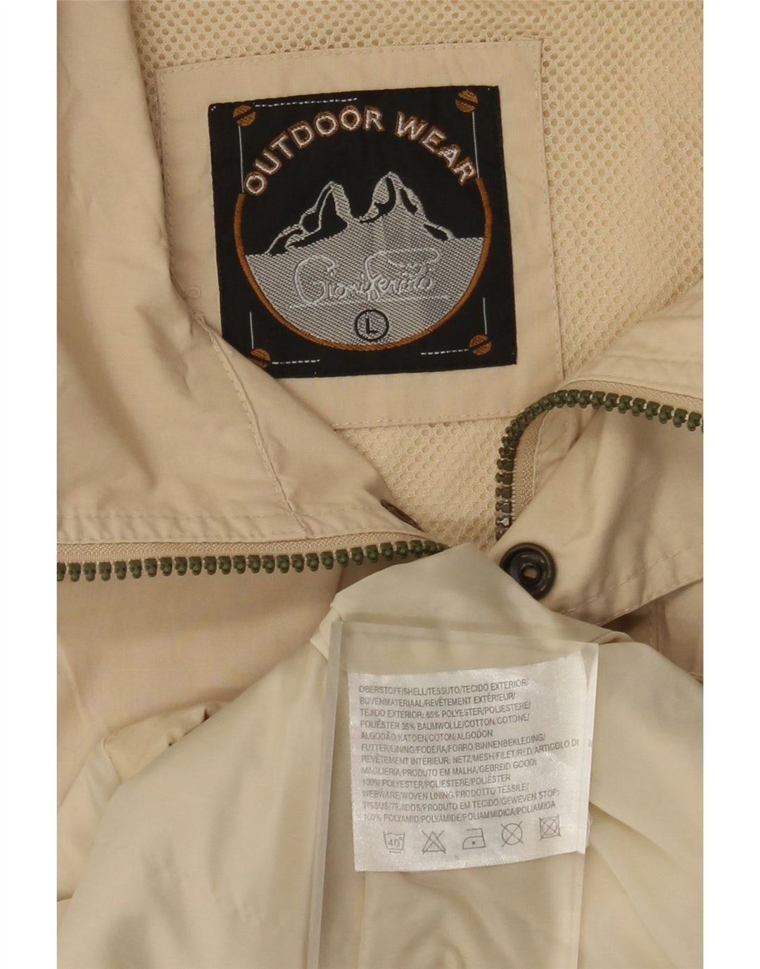 Gilet da uomo VINTAGE UK 40 Large Beige Poliestere