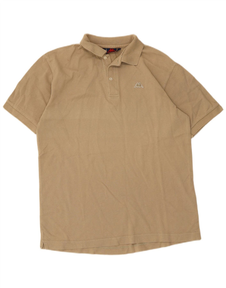 Polo Kappa Uomo Cotone Beige Medio