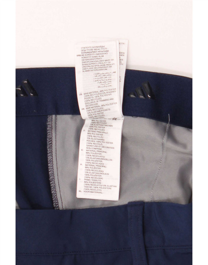 Pantaloncini chino da uomo Adidas W40 XL poliestere blu navy
