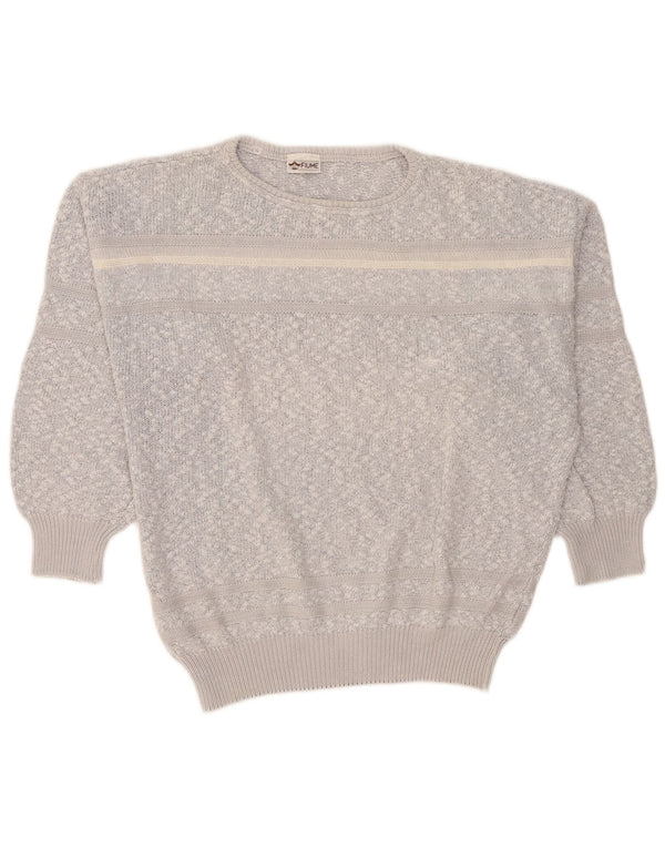 Maglione da uomo girocollo vestibilità ampia Fiume IT 50 grigio medio screziato