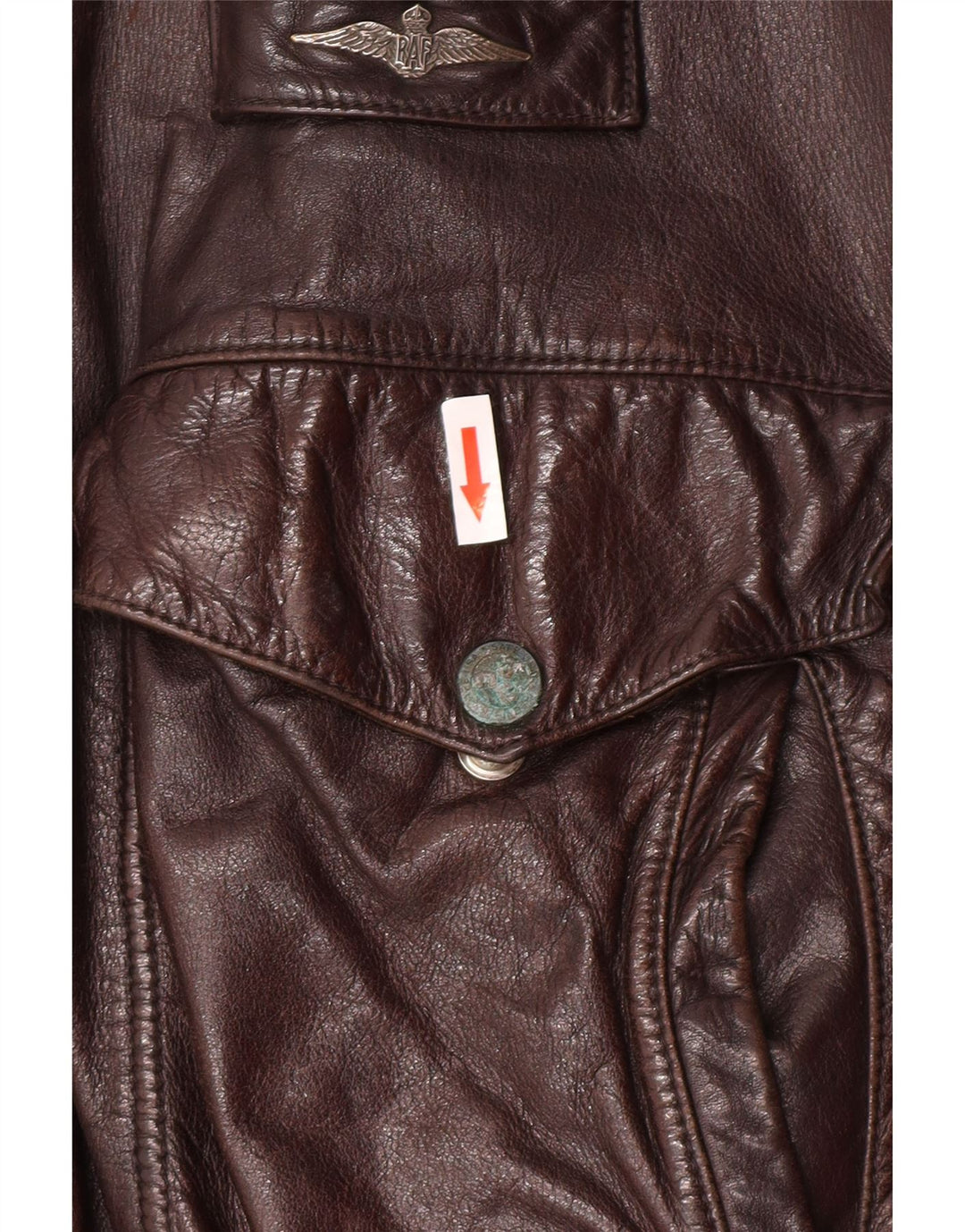 Giacca in pelle vintage da uomo UK 40 grande in pelle marrone