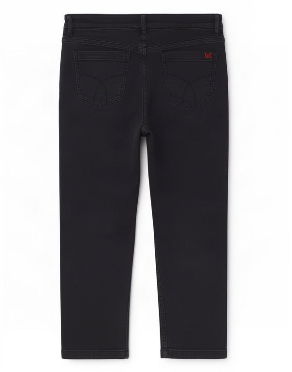 Crew Clothing Jeans corti da donna UK 16 Large W34 L24 Cotone blu navy