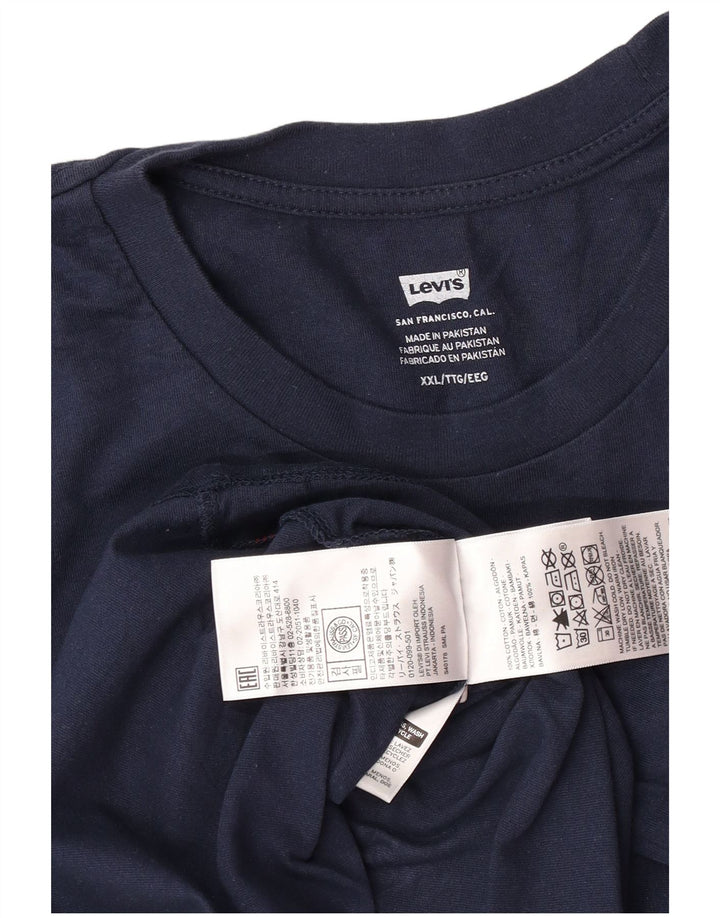 T-shirt grafica da uomo Levi's Top 2XL in cotone blu navy