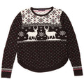Maglione maglione girocollo da donna Marks & Spencer UK 14 Medium Black Christmas
