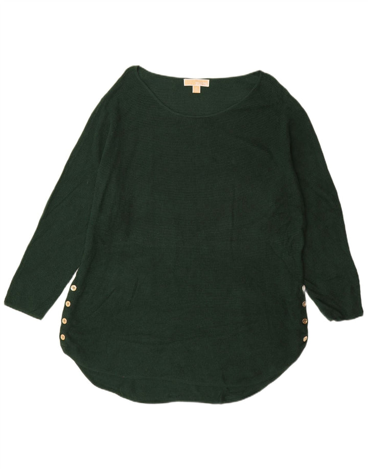 MICHAEL KORS Maglione da donna con scollo a barchetta lungo UK 20 2XL Verde