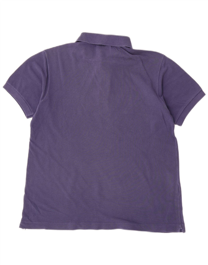Polo da uomo Lacoste taglia 4 media in cotone blu navy