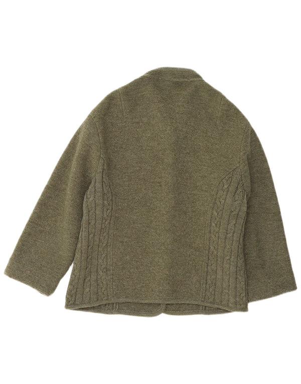 Maglione cardigan con maniche a 3/4 da donna CLASSIC UK 16 Large Khaki