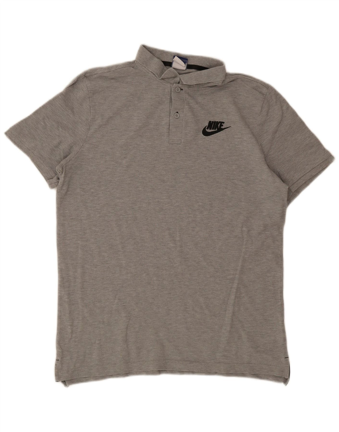 Polo Nike da uomo grande in cotone chiazzato grigio