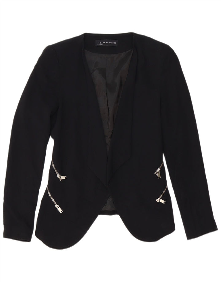 Giacca blazer aperta da donna Zara UK 6 XS poliestere nero