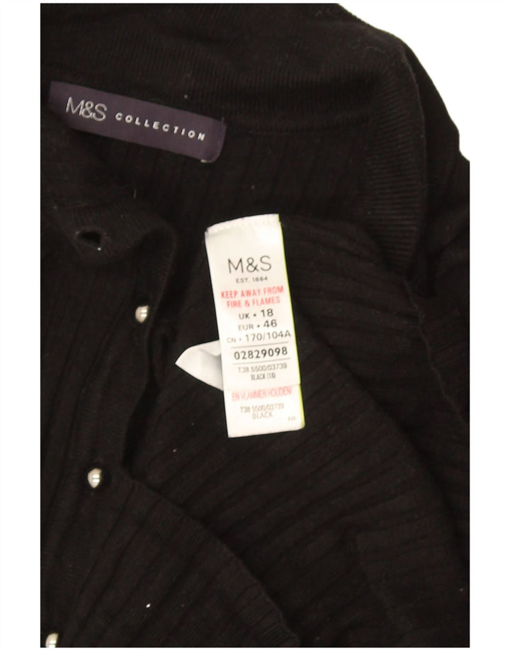 Polo da donna Marks & Spencer UK 18 XL viscosa nera