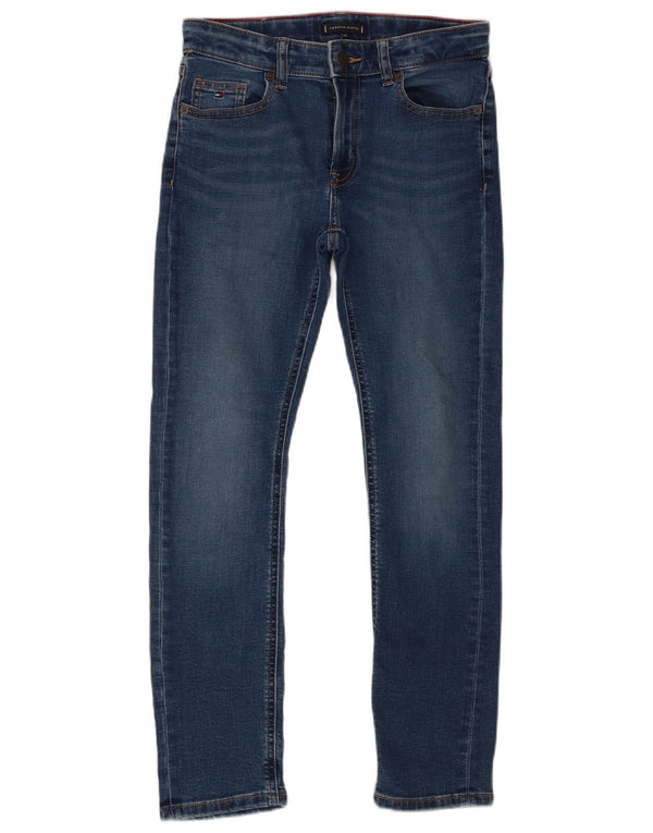 Tommy Hilfiger Ragazzi Slim Jeans 11-12 anni W28 L26 Blu Cotone