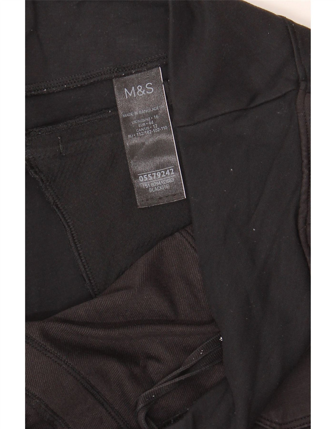 Pantaloni cargo slim da donna Marks & Spencer UK 16 Large W32 L25 neri