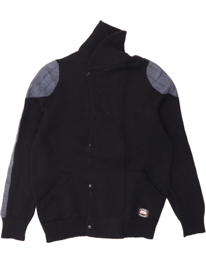 VINTAGE Mens Cardigan Sweater IT 50 Medium Navy Blue Virgin Wool Vintage Vintage and Second-Hand Vintage from Messina Hembry 