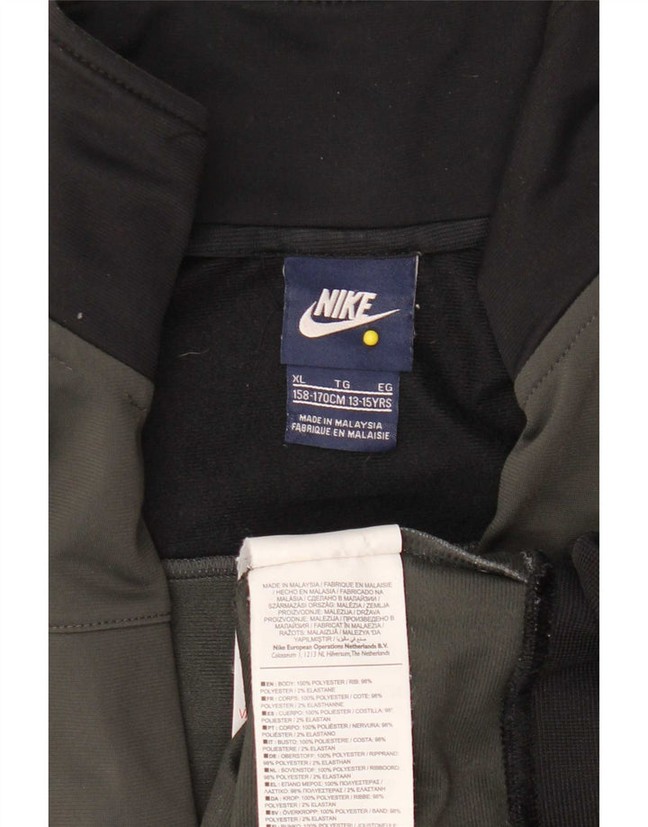 Giacca superiore della tuta da ragazzo Nike 13-14 anni XL Poliestere color block grigio