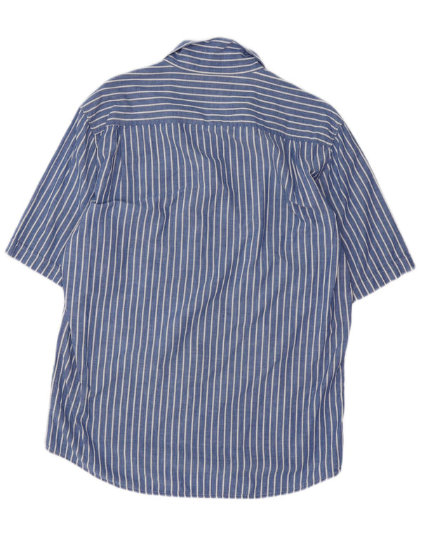 Camicia a maniche corte da uomo Valentino taglia 41 16 cotone a righe grandi blu