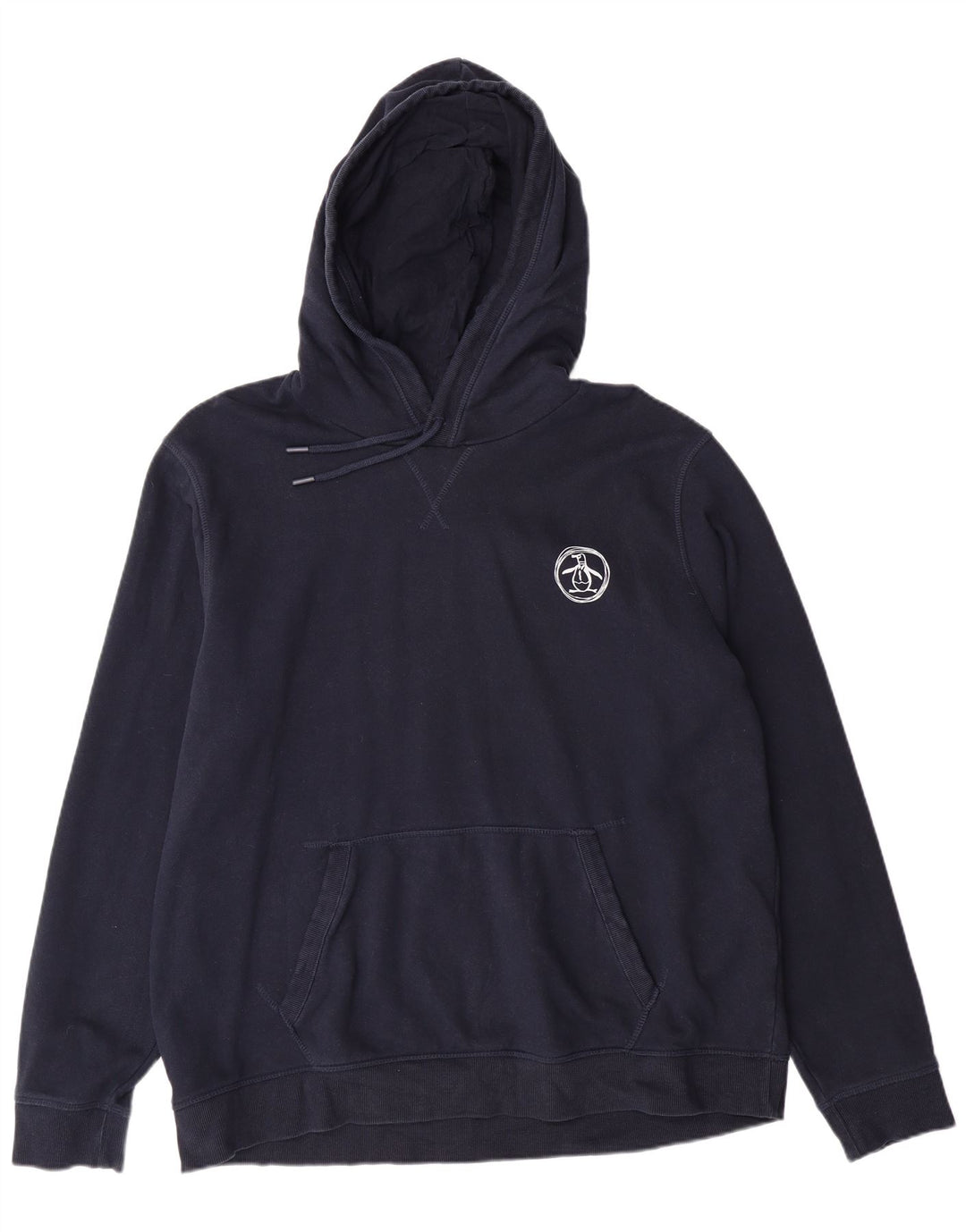 PENGUIN Felpa con cappuccio da uomo XL in cotone blu navy