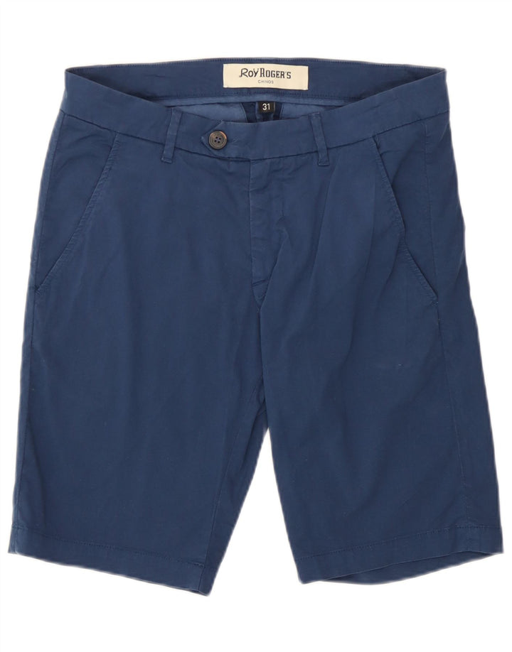Pantaloncini chino da donna Roy Rogers W31 cotone blu navy medio