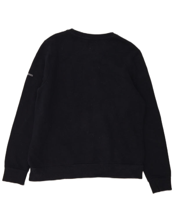 Felpa con grafica da donna Superdry Maglione UK 16 Large Nero Cotone