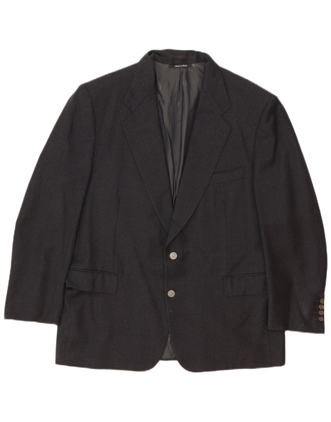 Giacca blazer da uomo a 2 bottoni Yves Saint Laurent IT 56 3XL Classica lana grigia