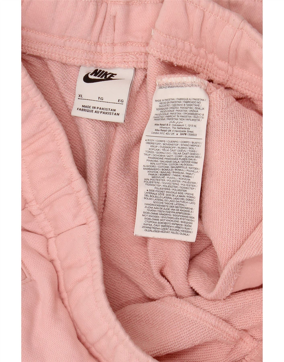Pantaloncini sportivi Nike da uomo con grafica XL in cotone rosa