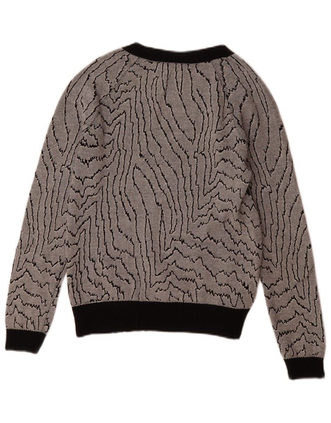 Felpa da donna con motivo astratto Reiss UK 6 XS viscosa nera